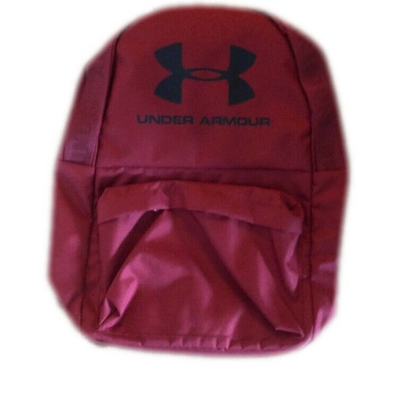 Under Armour Mens Burgundy Lightweight Zip Polyester Travel Backpack Bag NWT - Picture 2 of 4